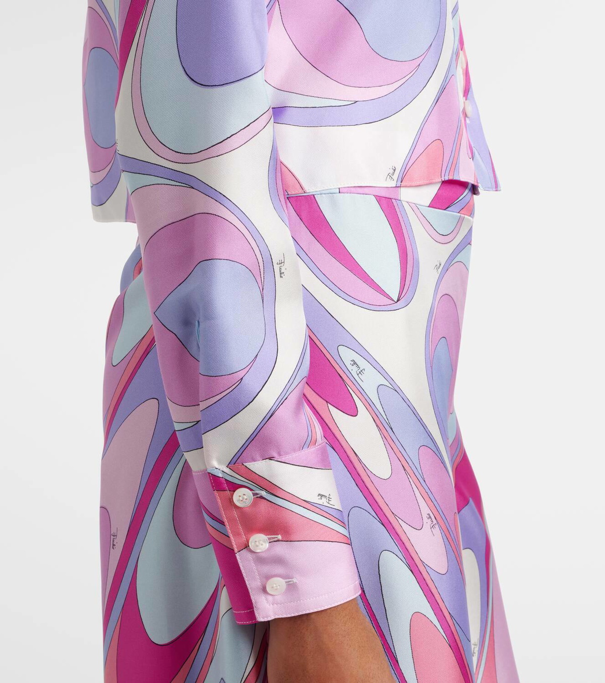 Pucci Printed cropped silk twill shirt Emilio Pucci