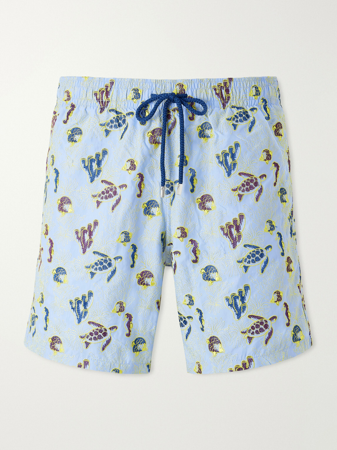 Vilebrequin - Mistral Embroidered Straight-Leg Swim Shorts - Blue