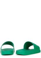 Moncler Basile Logo Rubber Sliders Green