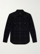 Nili Lotan - Travis Checked Cashmere Shirt - Black