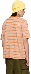 Marni Pink Striped Floral Sweater.