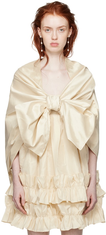 Photo: Cawley SSENSE Exclusive Off-White Bow Shawl