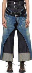 Junya Watanabe Indigo & Blue Levi's Edition Layered Jeans