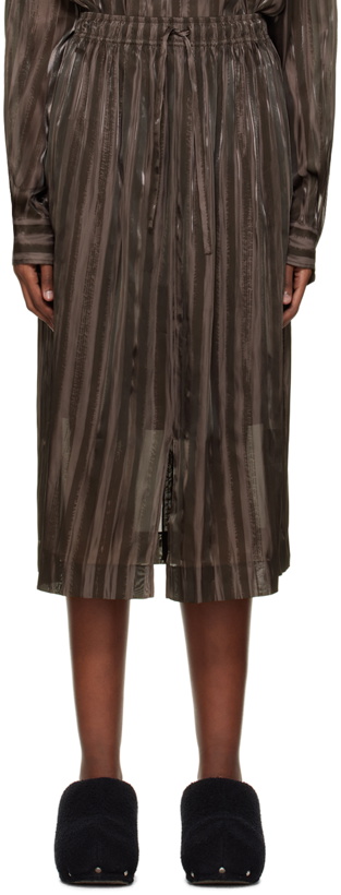 Photo: Acne Studios SSENSE Exclusive Brown Midi Skirt