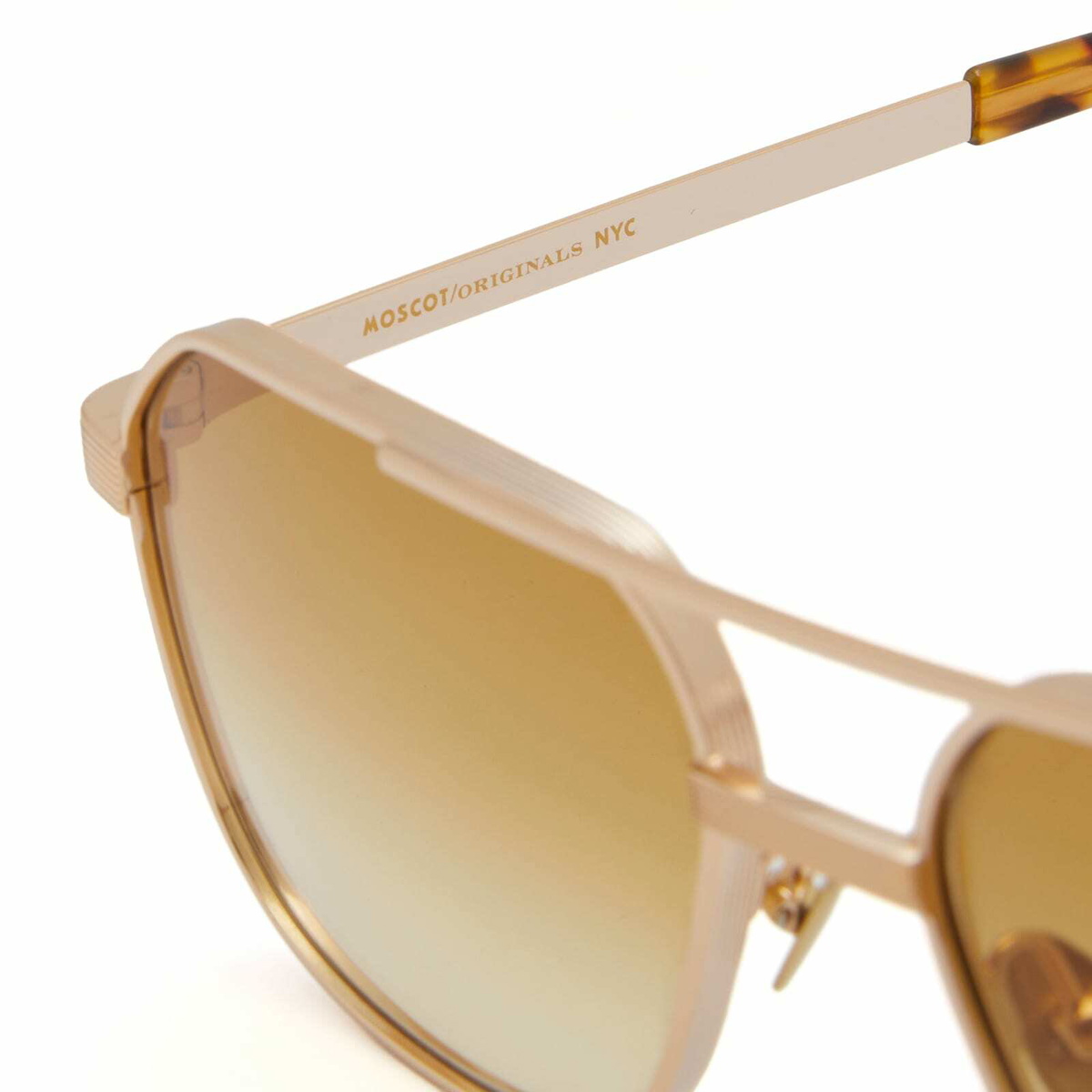 Moscot Mingle Sunglasses in Gold/Chestnut Fade