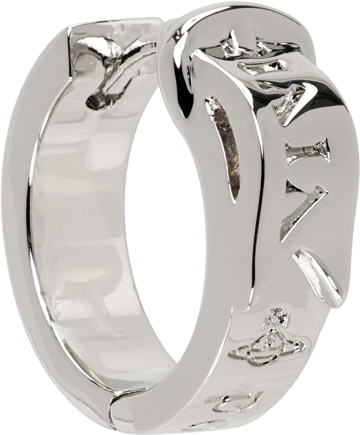 Vivienne Westwood Silver Bobby Single Hoop Earring Vivienne Westwood