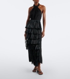 Johanna Ortiz Embellished linen dress