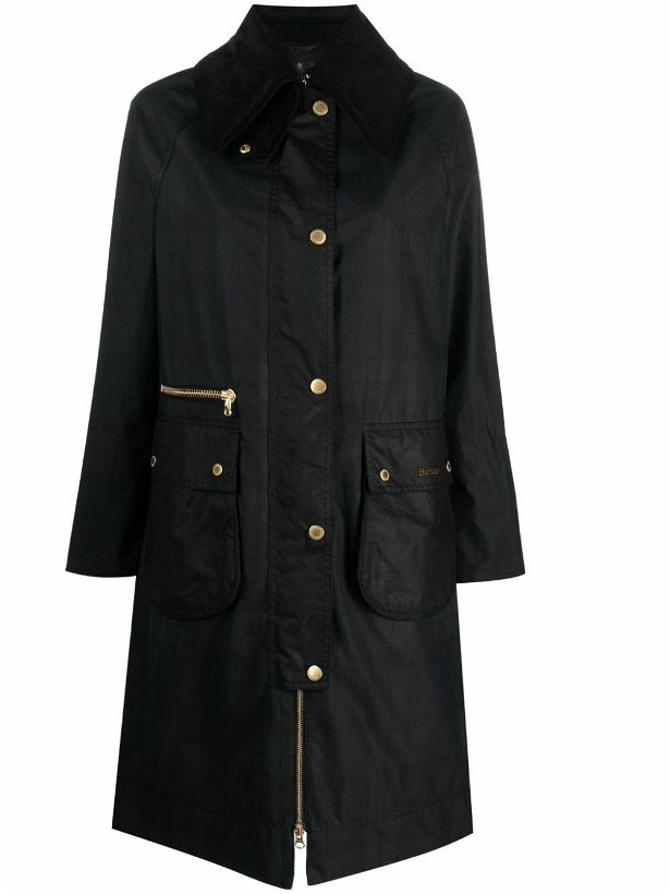 Photo: BARBOUR - Long Parka With Tartan Pattern