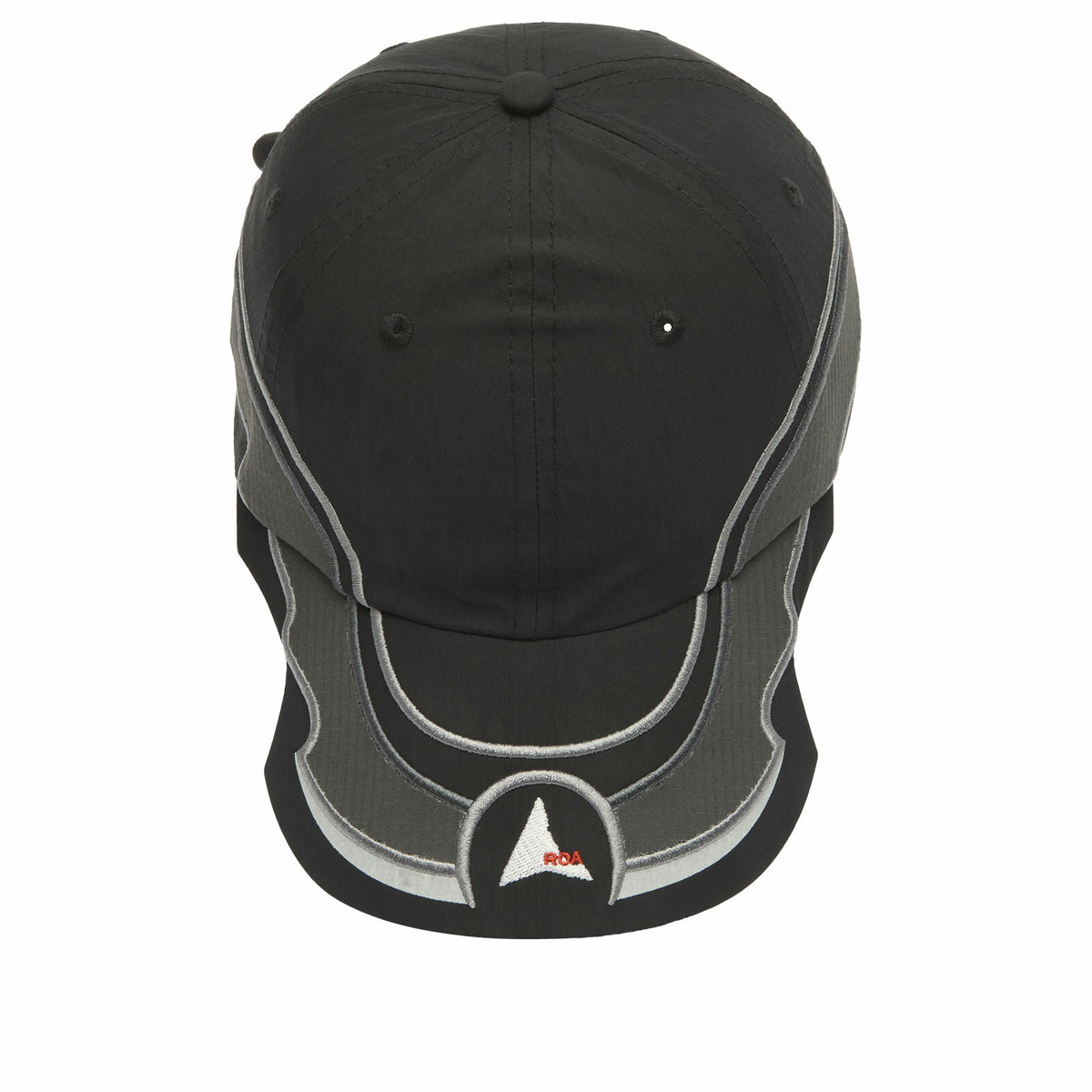 ROA Men's Pursuit 6 Panel Cap in Black 
