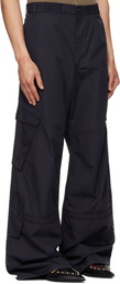 EGONlab Black Utility Pocket Light Cargo Pants