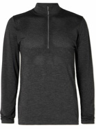 Lululemon - Metal Vent Tech Recycled Stretch-Jersey and Mesh Half-Zip Running Top - Black