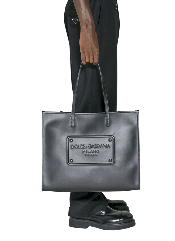 Photo: Dolce & Gabbana Embossed Logo Tote Bag