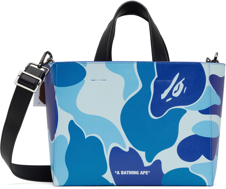 Photo: BAPE Blue ABC Camo PU Leather Bag