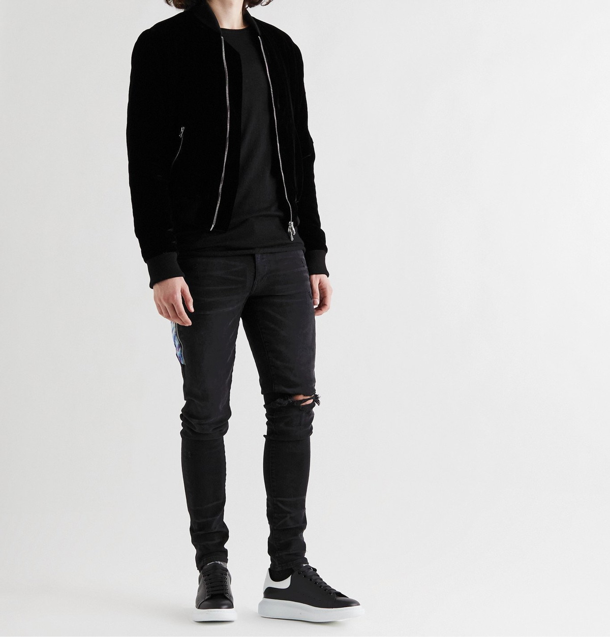 AMIRI - Velvet Bomber Jacket - Black Amiri