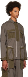 Archival Reinvent Brown Detachable Sleeve Jacket