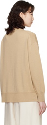 Cordera Beige Merino Wool Cardigan