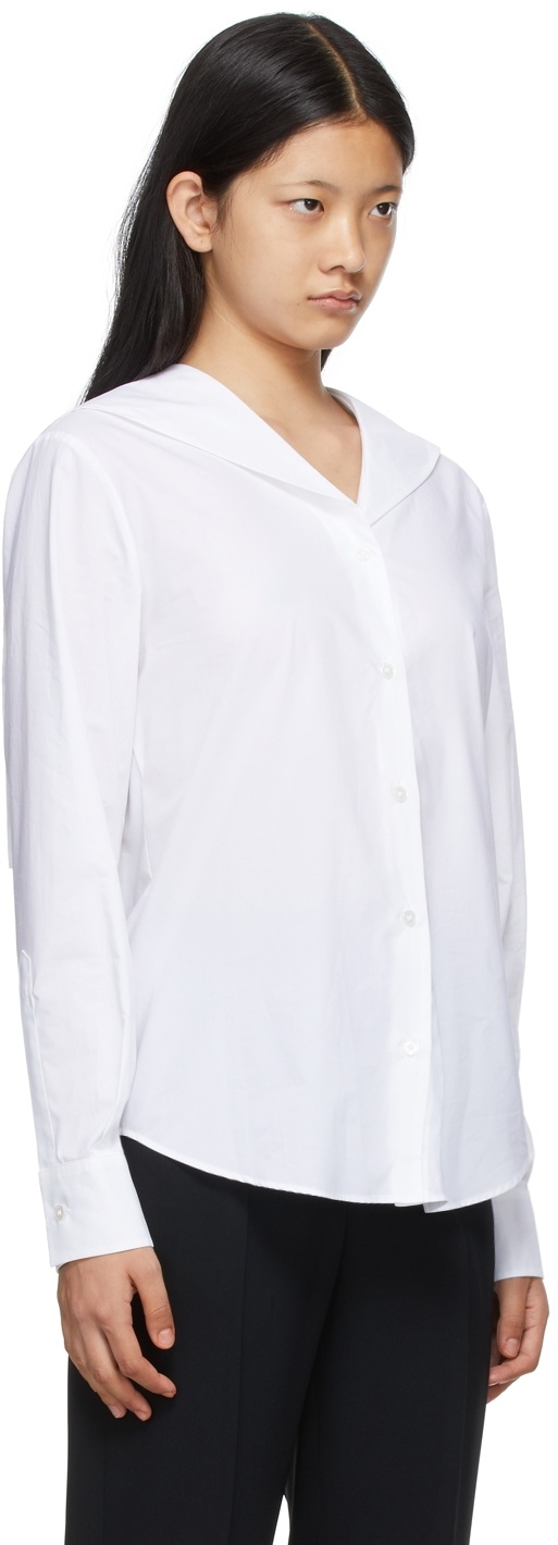 MM6 Maison Margiela White Sailor Collar Shirt MM6 Maison Margiela