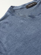 ERMENEGILDO ZEGNA - Linen T-Shirt - Blue