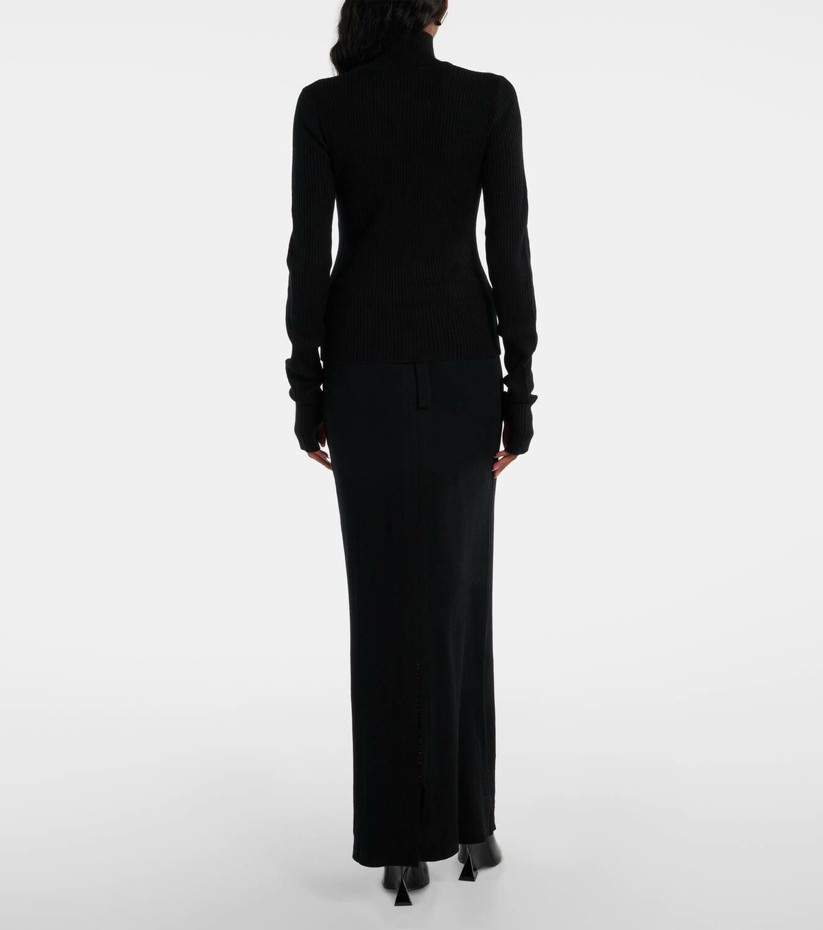 Didu Cutout ribbed-knit turtleneck top