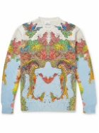 Burberry - Printed Cotton Sweater - Blue