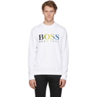 Boss Hugo Boss White Wailes Logo Sweatshirt
