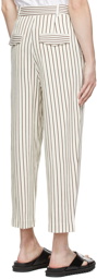 rito structure White & Brown Cotton Trousers