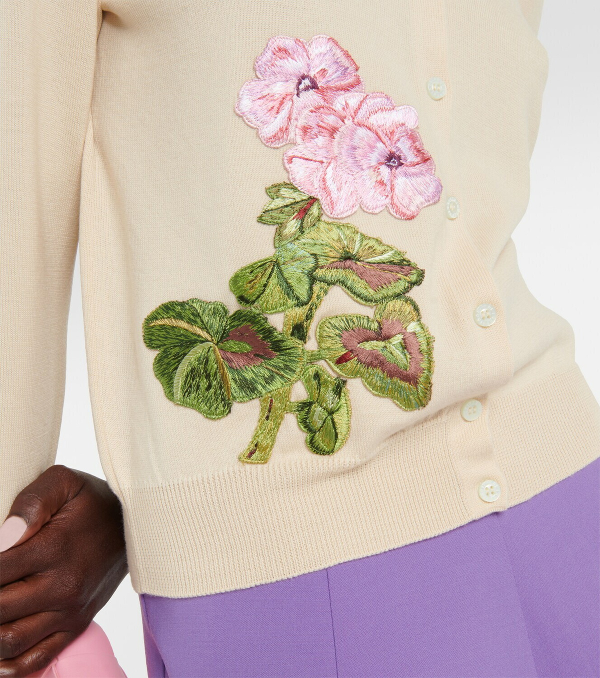 Chemise oversize en voile - Imprimé violet Chemise oversize en voile - Imprimé violet