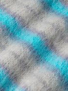 Marni - Striped Mohair-Blend Sweater - Blue