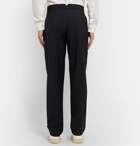 De Bonne Facture - Tapered Pleated Wool Suit Trousers - Blue