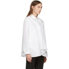 Chika Kisada White Front Drape Shirt