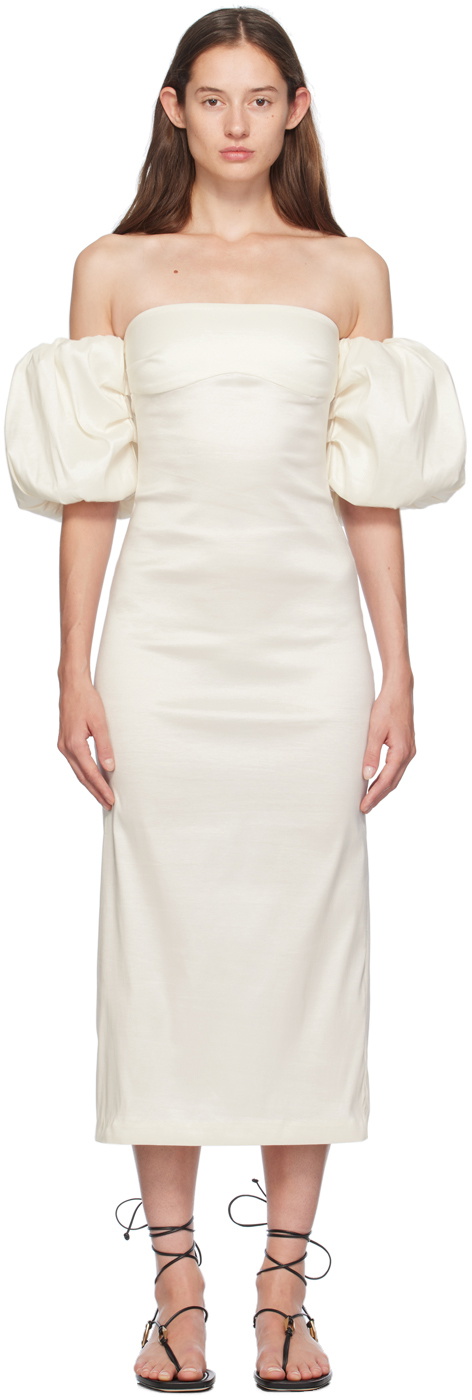 Kika Vargas Off-White Erminia Dress
