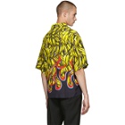 Prada Multicolor Short Sleeve Bananas and Flames Shirt