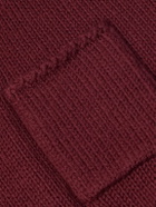 MILES LEON - Ribbed Merino Wool Sweater - Burgundy