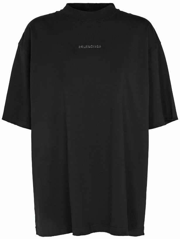 Photo: BALENCIAGA Medium Fit Embellished Jersey T-shirt
