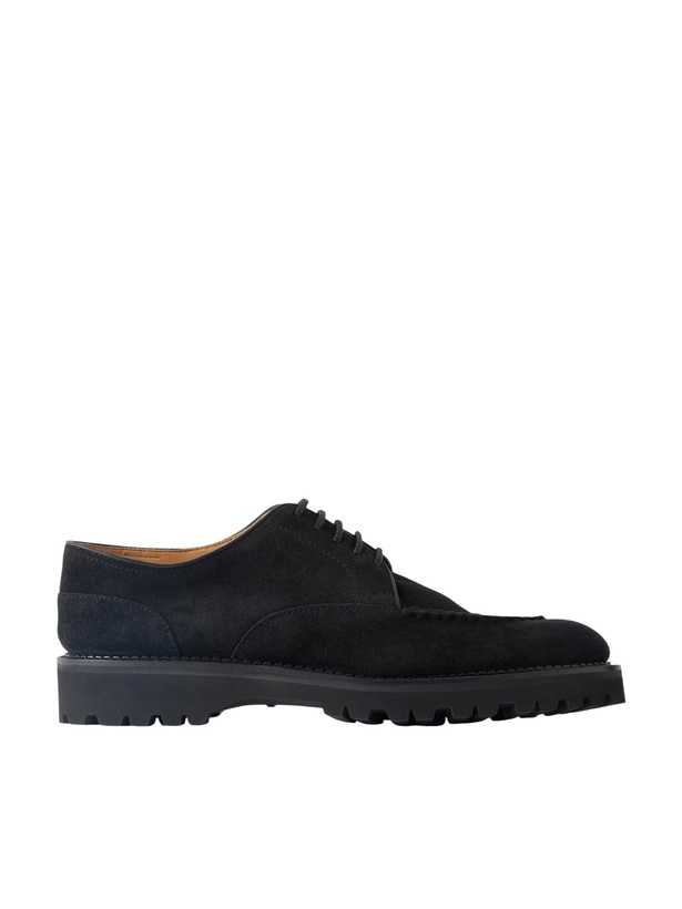 Photo: John Lobb - Land Suede Derby Shoes - Black