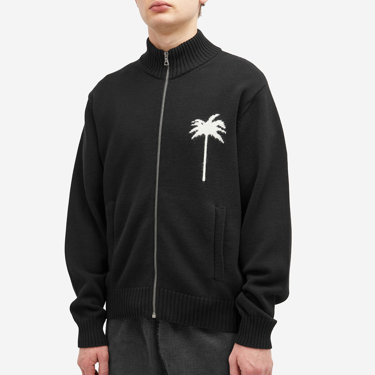 Palm Angels Men's Palm Knit Track Top in Black