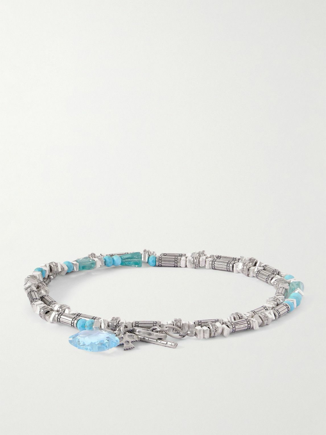 Peyote Bird - Shoreline Silver Multi-Stone Beaded Bracelet