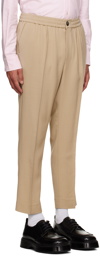 AMI Paris Beige Elasticized Trousers