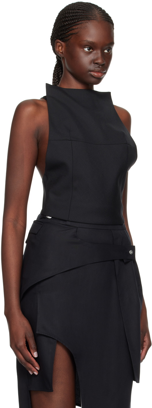 HELIOT EMIL Black Trifid Tank Top