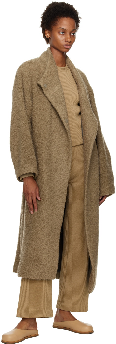 Missing You Already Taupe Unbalanced Coat
