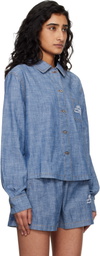 Off-White Blue Chambray Pajama Shirt