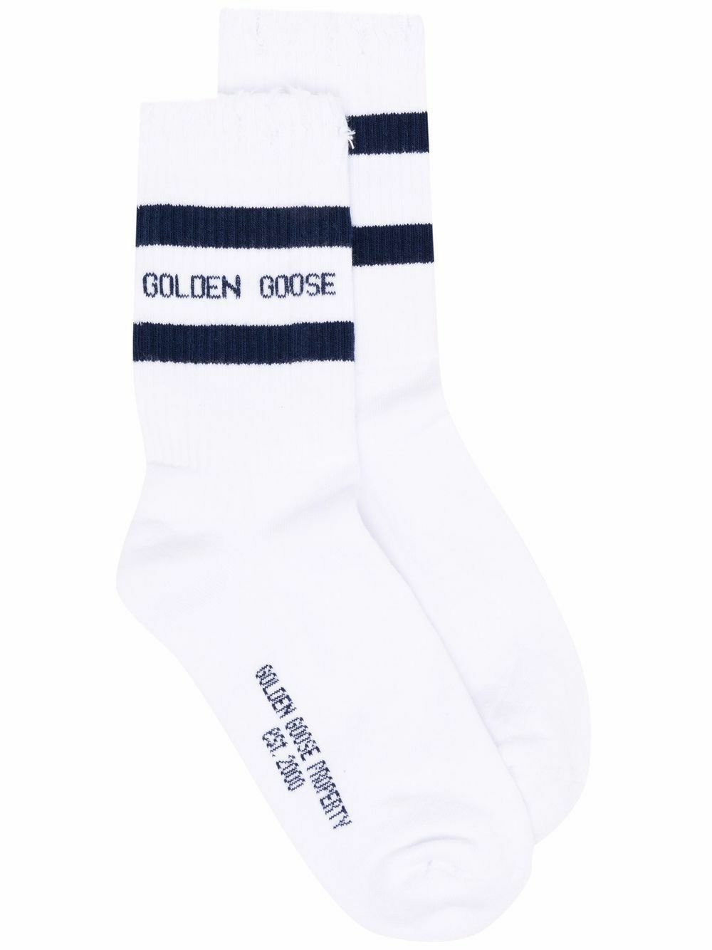 GOLDEN GOOSE - Cotton Logo Socks Golden Goose Deluxe Brand