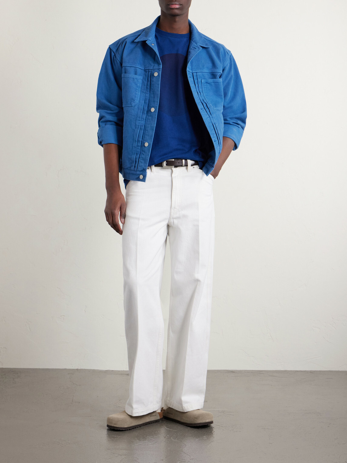 Blue Blue Japan - Printed Cotton-Jersey T-Shirt - Blue