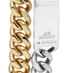Bunney - Gold-Dipped Sterling Silver ID Wrap Bracelet - Silver