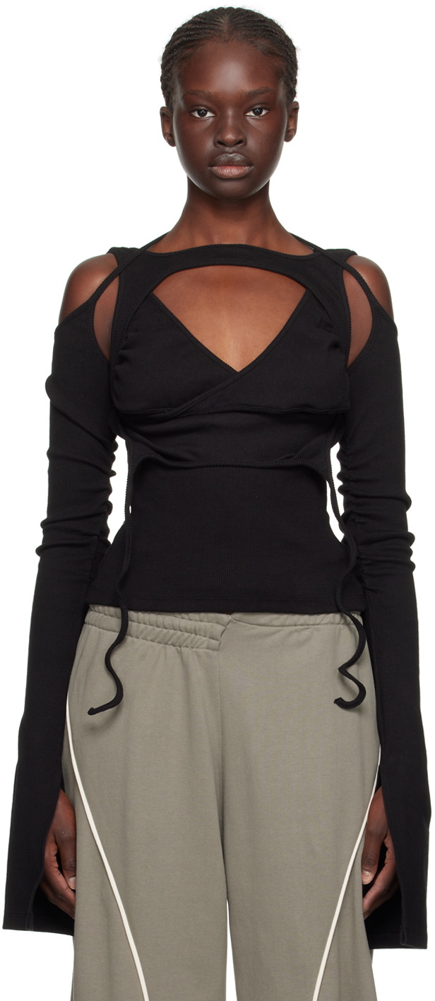 SRVC Black Shifter Long Sleeve T-Shirt