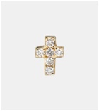 Sydney Evan Tiny Cross 14kt gold and diamonds earring