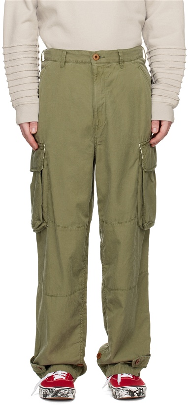 Photo: Undercoverism Green Button Tab Cargo Pants