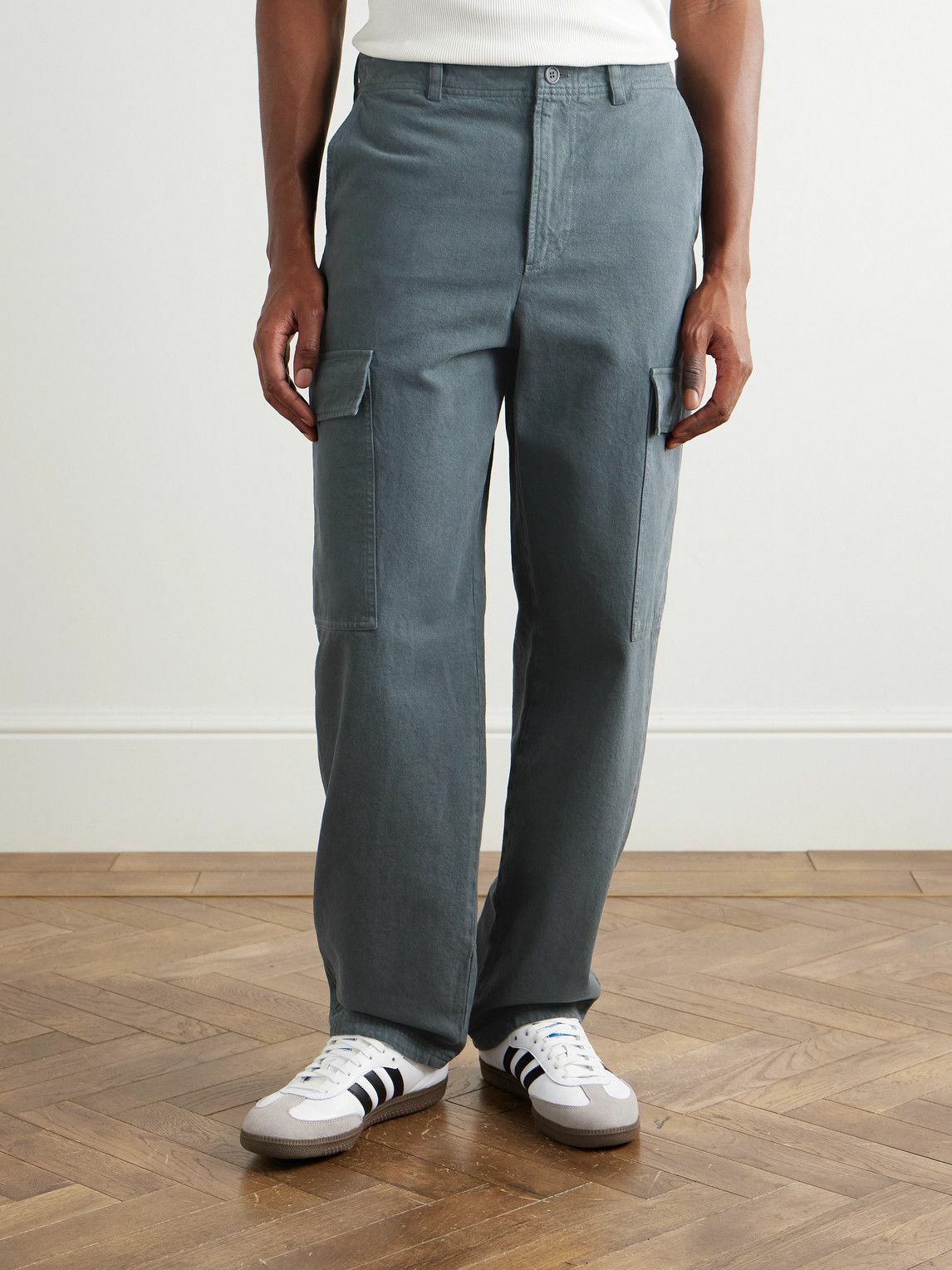 A.P.C. - Duncan Straight-Leg Organic Cotton-Twill Trousers - Gray