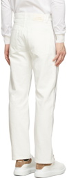 Alexander McQueen White Zip Detail Jeans