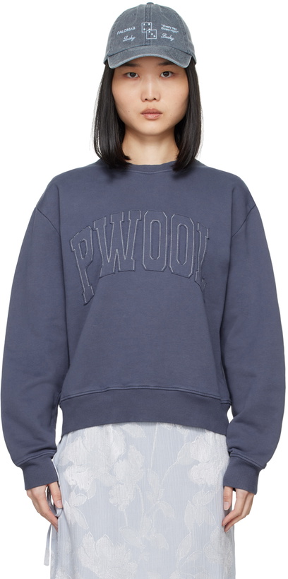 Photo: Paloma Wool Navy 'PWool' Sweatshirt